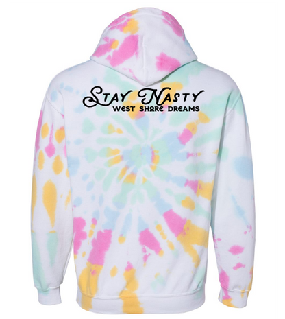 STAY NASTY BURST TIE-DYE MIDWEIGHT FLEECE